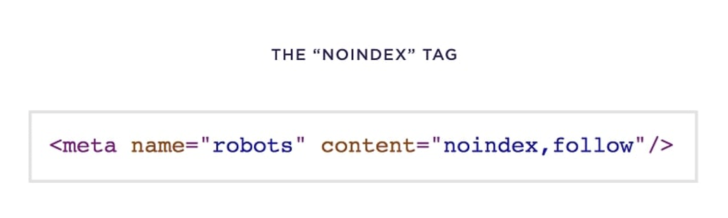 Noindex tag in technitcal SEO