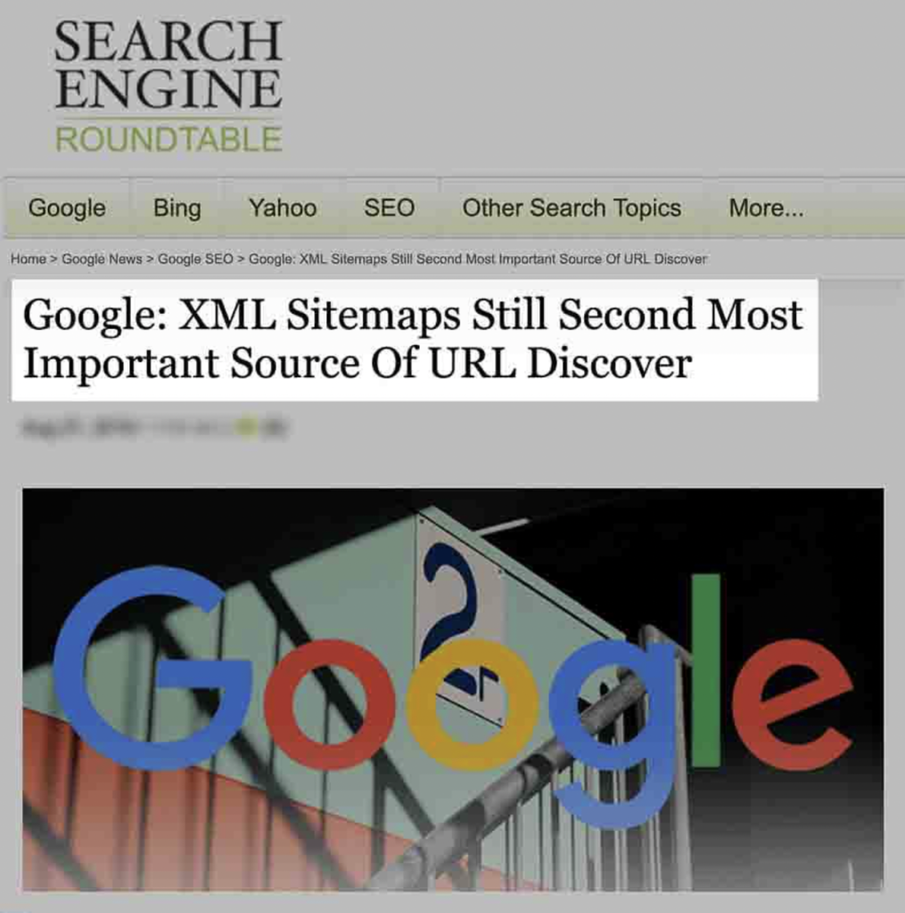 Technical SEO using an XML sitemap